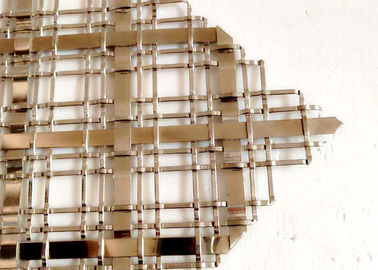 लोकप्रिय अलमारियाँ सजावटी तार जाल स्टेनलेस स्टील फ्लैट तार में निर्मित