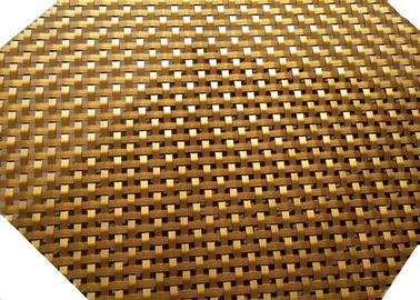 सोना रंग वास्तुकला वायर मेष, क्रिमड फ्लैट वायर स्क्रीन मेष 6 मिमी एपर्चर