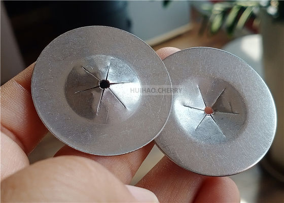 1-1/2" 38mm गोल फ्लैट सेल्फ लॉकिंग वॉशर स्टेनलेस स्टील 304, 12 गेज थर्मल इन्सुलेशन पिन को कसने के लिए