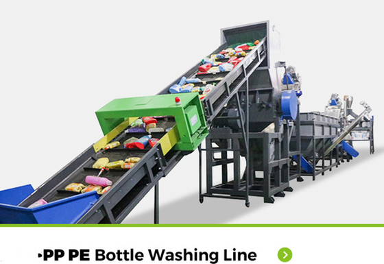 पीपी पे एबीएस / पीएस कठोर फॉर्म बोतल पुनर्नवीनीकरण अपशिष्ट बोतल के लिए कस्टम प्लास्टिक रीसाइक्लिंग वाशिंग लाइन