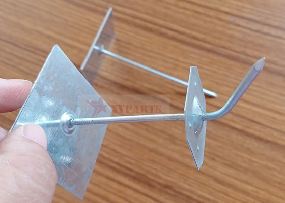 4-1/2" चिपकने वाला आधार इन्सुलेशन पिन, डक्ट रैप या इन्सुलेशन बोर्ड को बांधने के लिए गैल्वेनाइज्ड स्टील