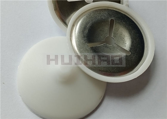 14 गेज इन्सुलेशन पिन के लिए 7/8" स्टेनलेस स्टील डोम कैप वाले वॉशर