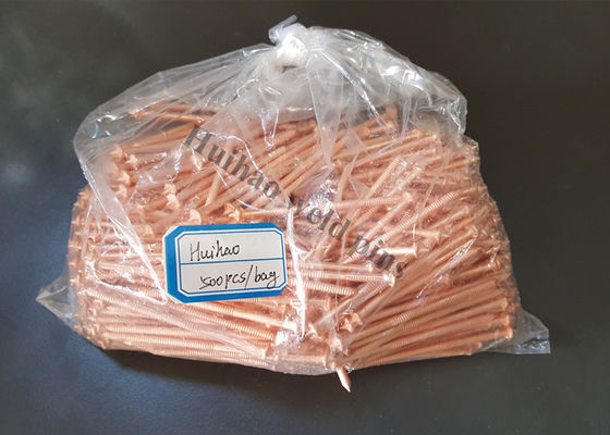 शंक्वाकार टिप कंडेसिटर डिस्चार्ज सीडी स्टड वेल्डिंग पिन कॉपर प्लेटेड हल्के स्टील