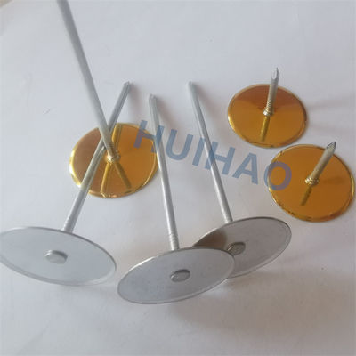 एचवीएसी नलिकाओं के इन्सुलेशन के लिए 12Ga X 70 मिमी जस्ती स्टील कप हेड वेल्डेड पिन