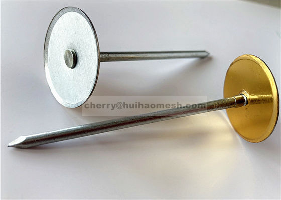 जस्ती इस्पात कप सिर वेल्डेड पिन वेल्ड के माध्यम से डिजाइन और एचवीएसी नलिकाओं के लिए अछूता सुरक्षित wraps