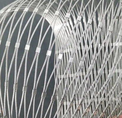 आर्किटेक्चरल लचीला 2' X 2' सुरक्षा के लिए SS304 रस्सी जाल