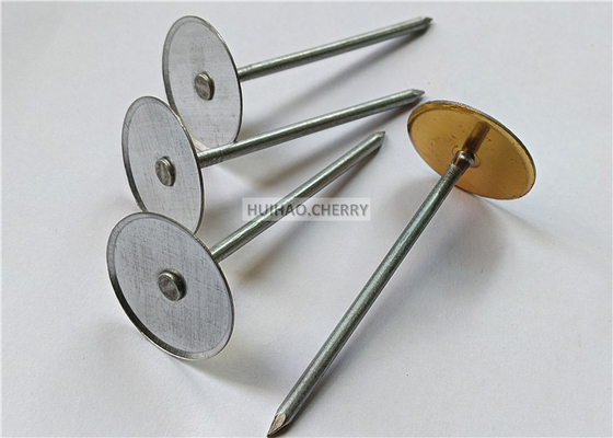 4" कप हेड वेल्ड पिन गैल्वेनाइज्ड स्टील का उपयोग HVAC डक्ट इन्सुलेशन कंपनियों के लिए किया जाता है