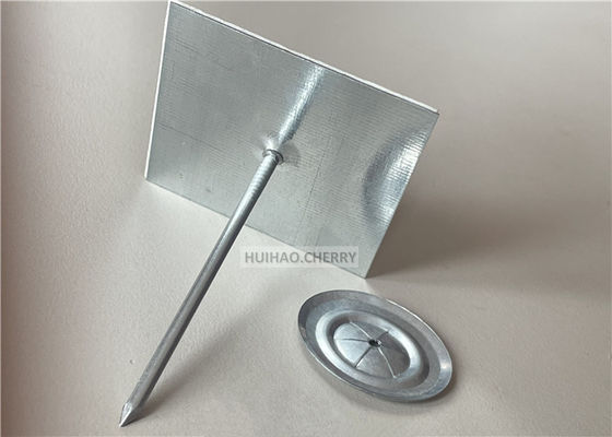 इन्सुलेशन बोर्ड और खनिज ऊन फिक्सिंग स्व चिपकने वाला एल्यूमीनियम स्टिक पिन 65 मिमी क्लिप के साथ