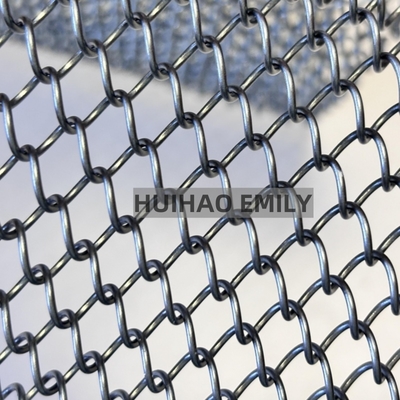 0.8mmx8mm एल्यूमीनियम मिश्र धातु कुंडल पर्दे लचीला धातु जाल पर्दे