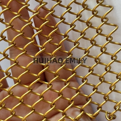 0.8mmx8mm एल्यूमीनियम मिश्र धातु कुंडल पर्दे लचीला धातु जाल पर्दे