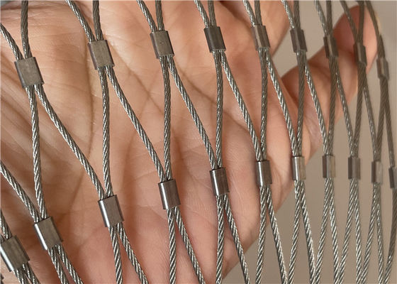 रेलिंग इन्फिल नेट के लिए लचीला और टिकाऊ स्टेनलेस स्टील केबल मेश बाड़