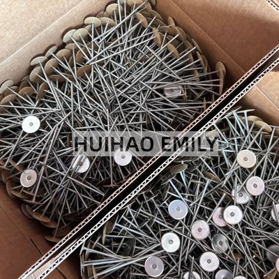 2.7x50mm तांबे लेपित कप हेड इन्सुलेशन वेल्ड पिन रिटेनिंग वॉशर के साथ