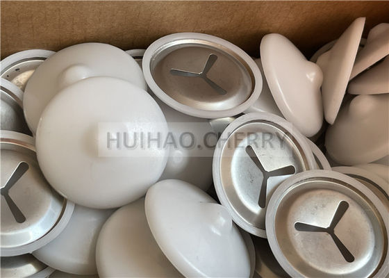 सफेद पॉलीकैप्स के साथ 304 ग्रेड स्टेनलेस स्टील साउंड इंसुलेशन क्लिप्स, 38 मिमी सीडी वेल्ड पिन पर लगे