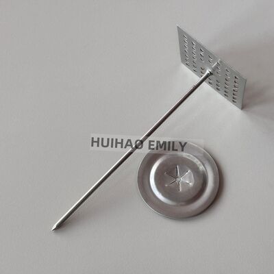 50 मिमी छिद्रित बेस रॉक वूल फिक्सिंग इंसुलेशन पिन डोम कैप वॉशर के साथ