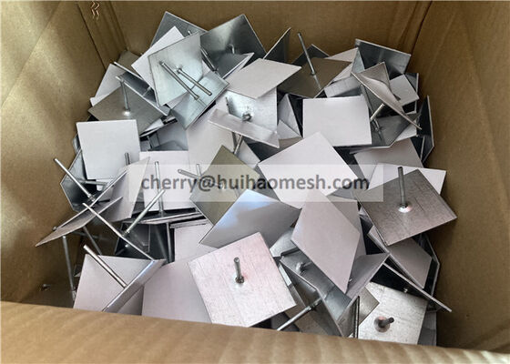 जस्ता लेपित स्टील की दीवार या छत इन्सुलेशन पिन और वाशर (63 मिमी लंबा) चिपकने वाला (चिपचिपा) आधार के साथ