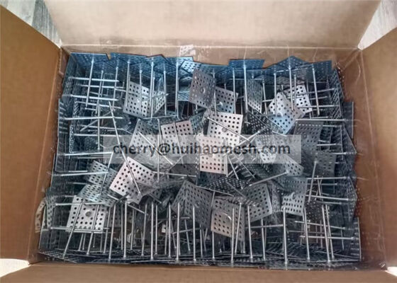 2x2 छेददार आधार इन्सुलेशन फास्टनर पिन जस्ती स्टील या स्टेनलेस स्टील