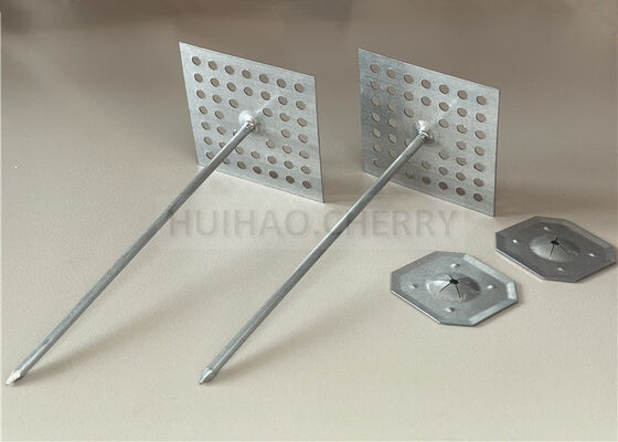 स्टेनलेस स्टील 316L Rockwool इन्सुलेशन फास्टनरों छत और दीवारों के लिए छिद्रित इन्सुलेशन पिन