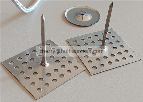 2x2 छेददार आधार इन्सुलेशन फास्टनर पिन जस्ती स्टील या स्टेनलेस स्टील