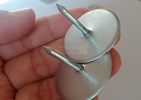 एचवीएसी शीट धातुओं और आवासों के इन्सुलेशन को जकड़ने के लिए जस्ती स्टील कप हेड सीडी वेल्ड पिन