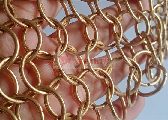 स्टेनलेस स्टील के छल्ले के साथ धातु जाल पर्दे का डिजाइन और निर्माण