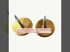 एचवीएसी नलिकाओं के इन्सुलेशन के लिए 30 मिमी गोल आधार के साथ कप हेड वेल्डेड पिन