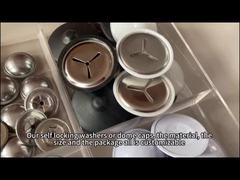 आकार और सामग्री Huihao से निर्मित स्व-लॉकिंग वाशर या स्व-लॉकिंग कैप अनुकूलन योग्य